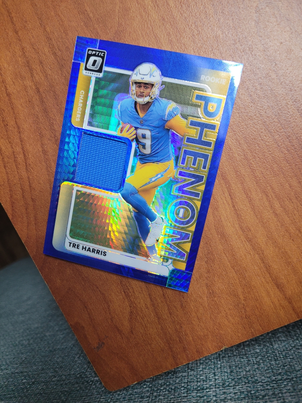 Panini Blue and Yellow Tre Harris Phenom Rookie Patch Card